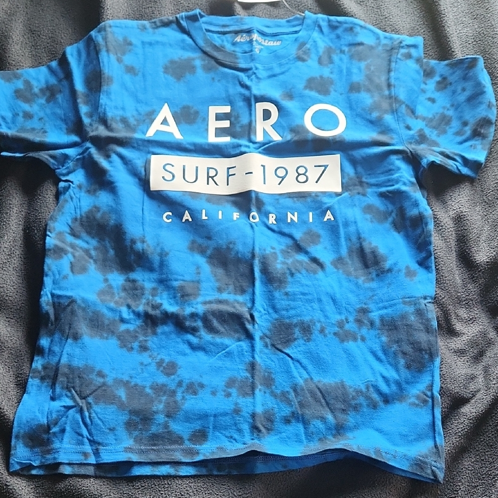 Mens Blue Tie-Dye Surf T-Shirt